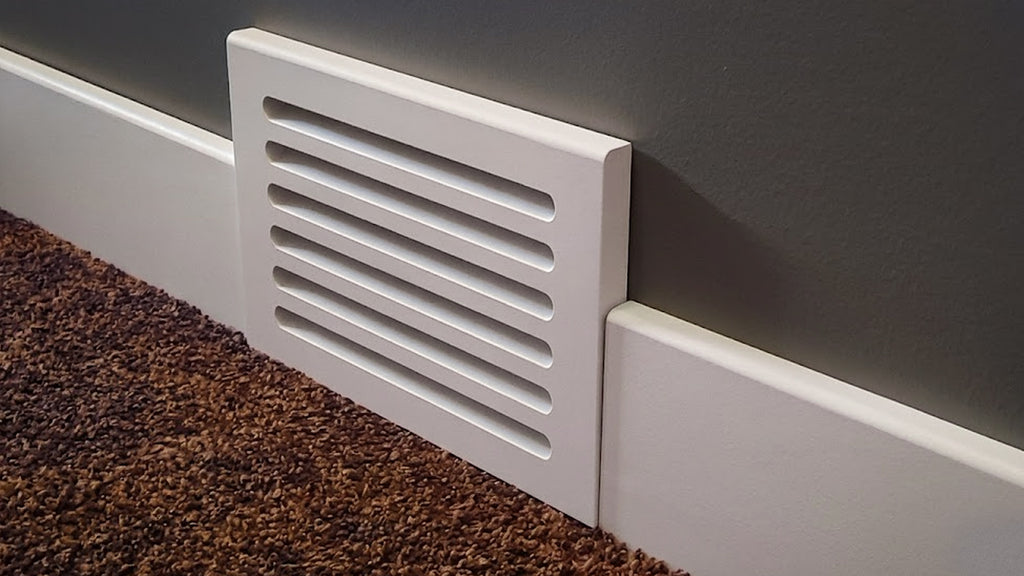 Svalzke 10 x 6" Cold Air Return | Install Kit | 3/4 x 12 x 8" Grill for Floor Level