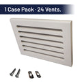 Svalzke 10 x 6" Cold Air Returns | Case Pack of 24 Vents | 3/4 x 12 x 8" Grills for Floor Level
