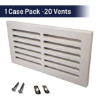 Svalzke 14 x 6" Cold Air Returns | Case Pack of 20 Vents | 3/4 x 16 x 8" Grills for Floor Level