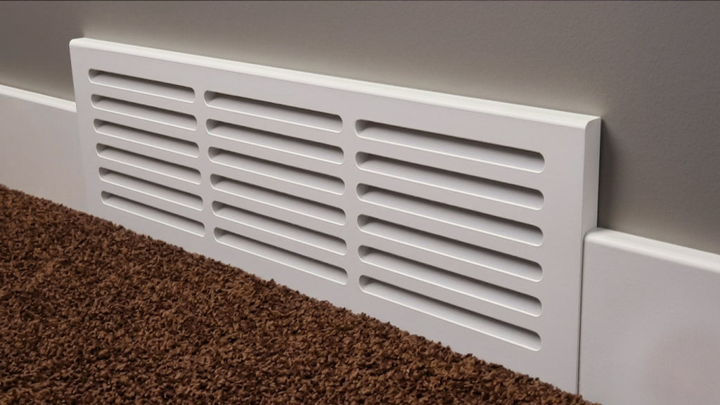 Svalzke 24 x 6" Cold Air Returns | Case Pack of 12 Vents | 3/4 x 26 x 8" Grills for Floor Level