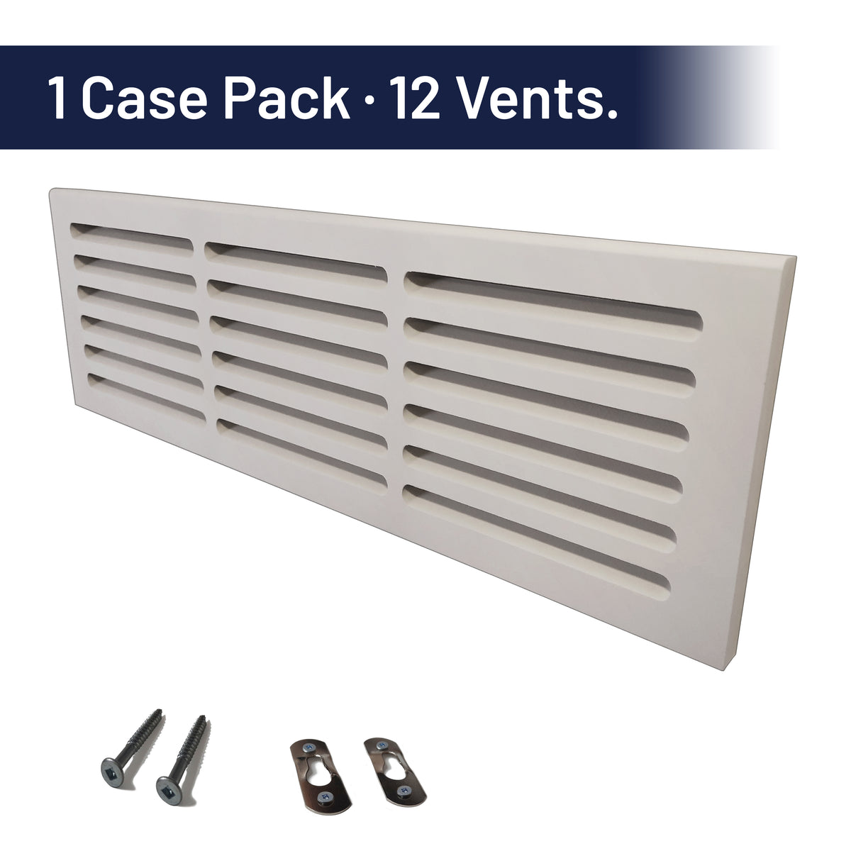 Svalzke 24 x 6" Cold Air Returns | Case Pack of 12 Vents | 3/4 x 26 x 8" Grills for Floor Level