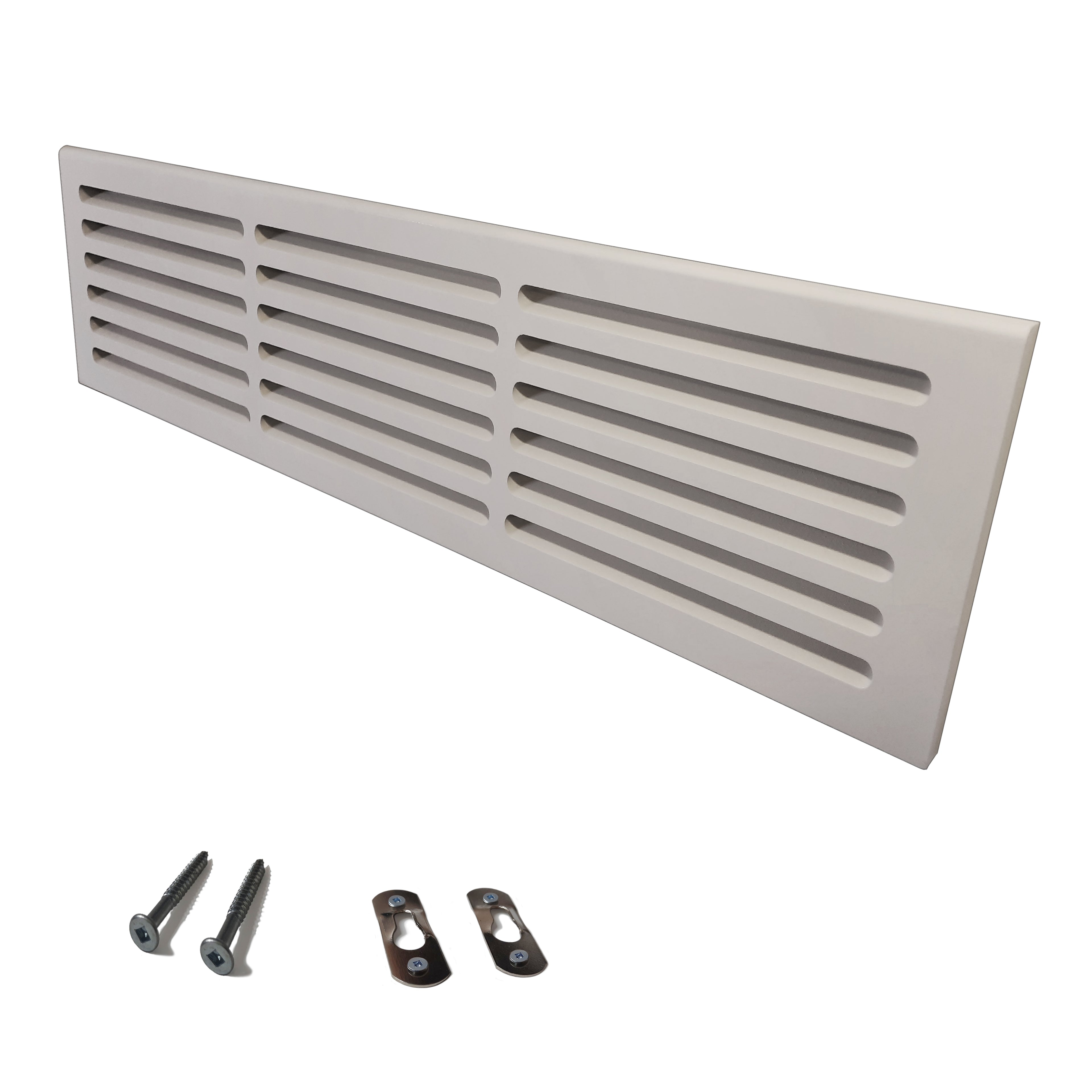 MDF Cold Air Return Vent Cover 30x6" with Install Kit | Paintable Wall Grill 32x8" Floor Level | Svalzke