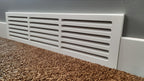 MDF Cold Air Return Vent Cover 30x6" with Install Kit | Paintable Wall Grill 32x8" Floor Level | Svalzke