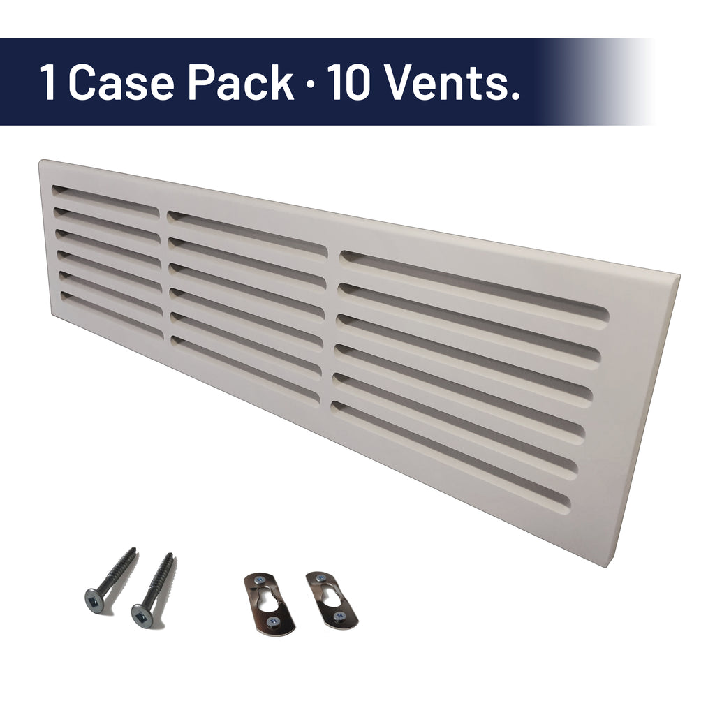 Svalzke 30 x 6" Cold Air Returns | Case Pack of 10 Vents | 3/4 x 32 x 8" Grills for Floor Level