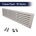Svalzke 30 x 6" Cold Air Returns | Case Pack of 10 Vents | 3/4 x 32 x 8" Grills for Floor Level