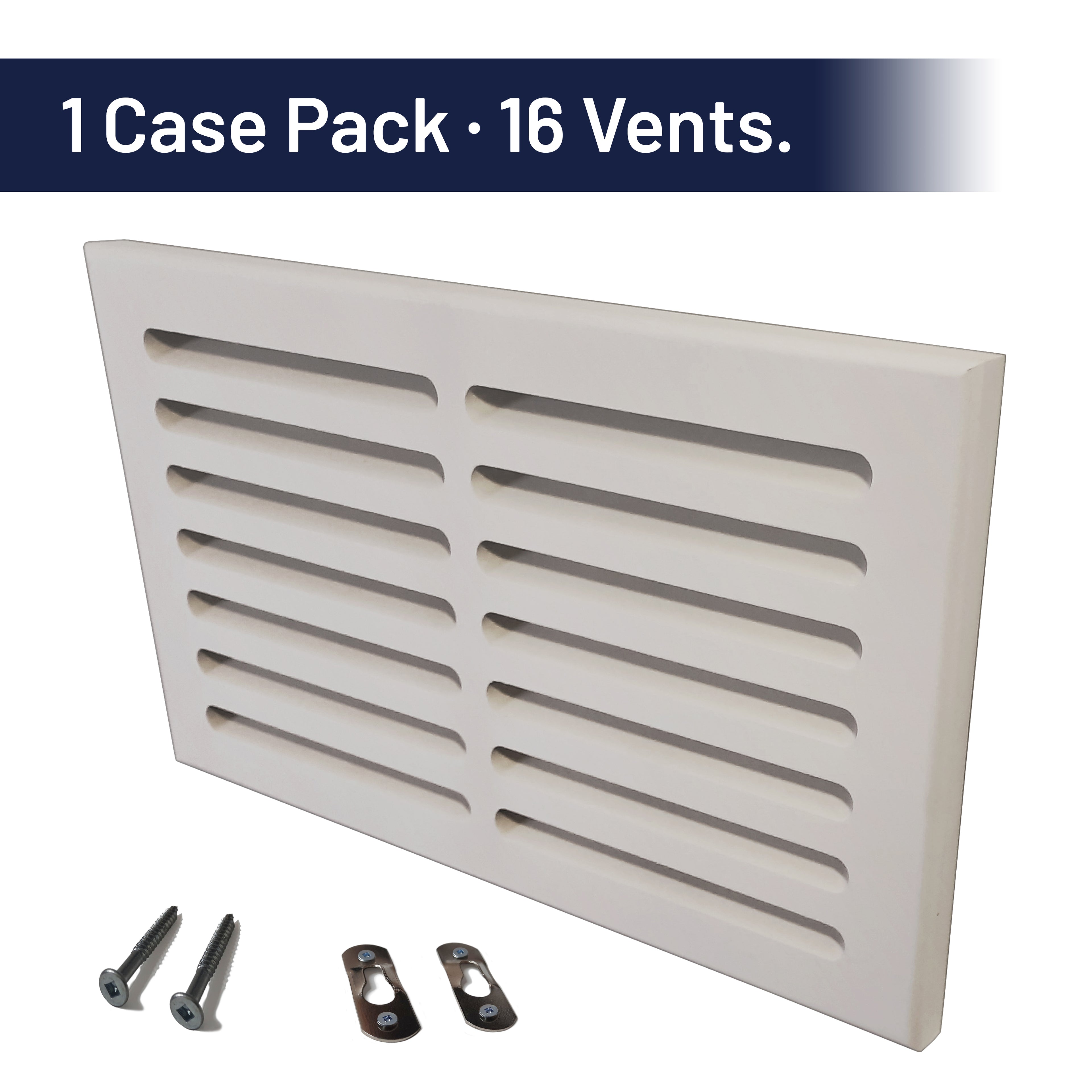 Svalzke 14 x 8" Cold Air Returns | Case Pack of 16 Vents | 3/4 x 16 x 10" Grilles for Mid Wall