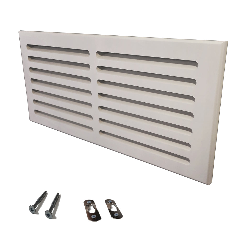 MDF Cold Air Return Vent Cover 20x8" with Install Kit | Paintable Wall Grill 22x10" Mid Wall | Svalzke