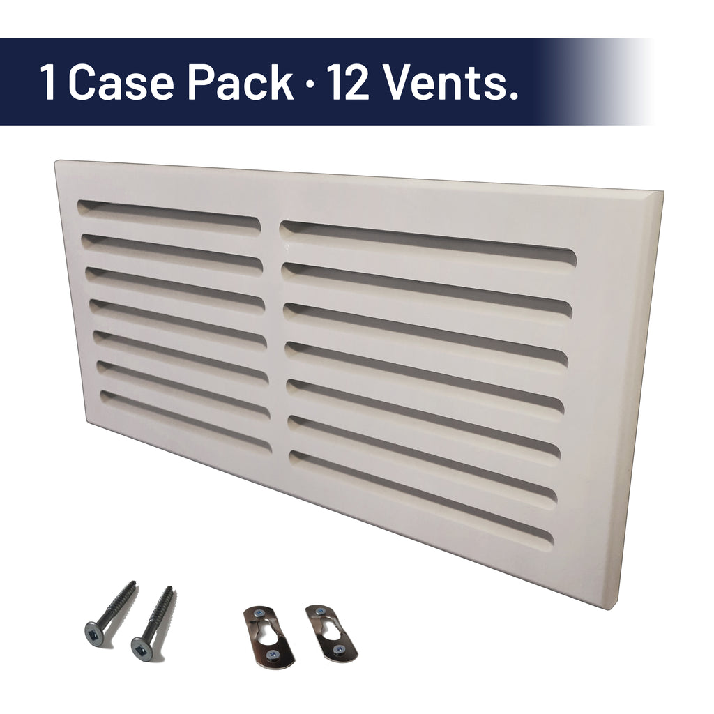Svalzke 20 x 8" Cold Air Returns | Case Pack of 12 Vents | 3/4 x 22 x 10" Grills for Mid Wall