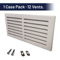 Svalzke 20 x 8" Cold Air Returns | Case Pack of 12 Vents | 3/4 x 22 x 10" Grills for Mid Wall