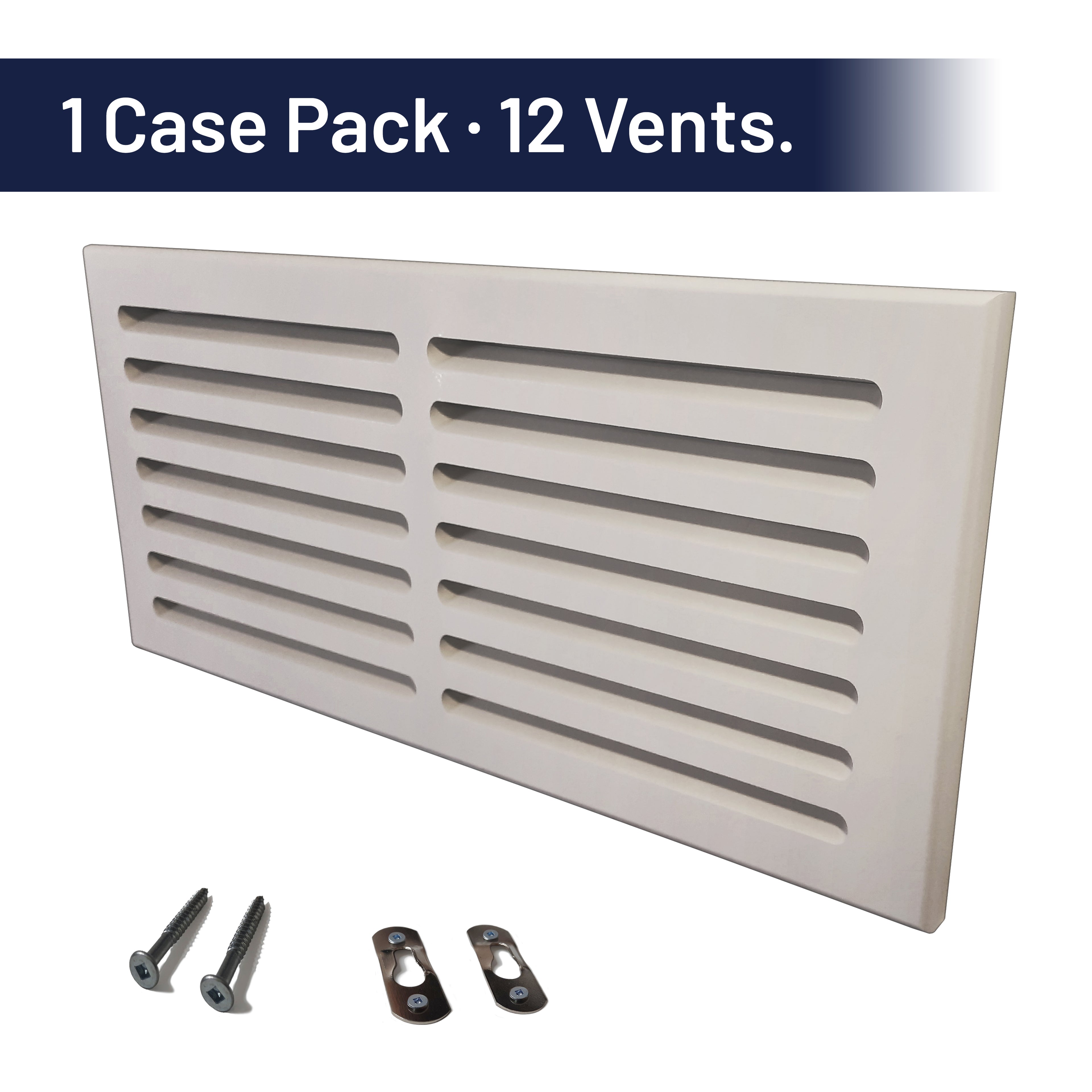 Svalzke 20 x 8" Cold Air Returns | Case Pack of 12 Vents | 3/4 x 22 x 10" Grills for Mid Wall