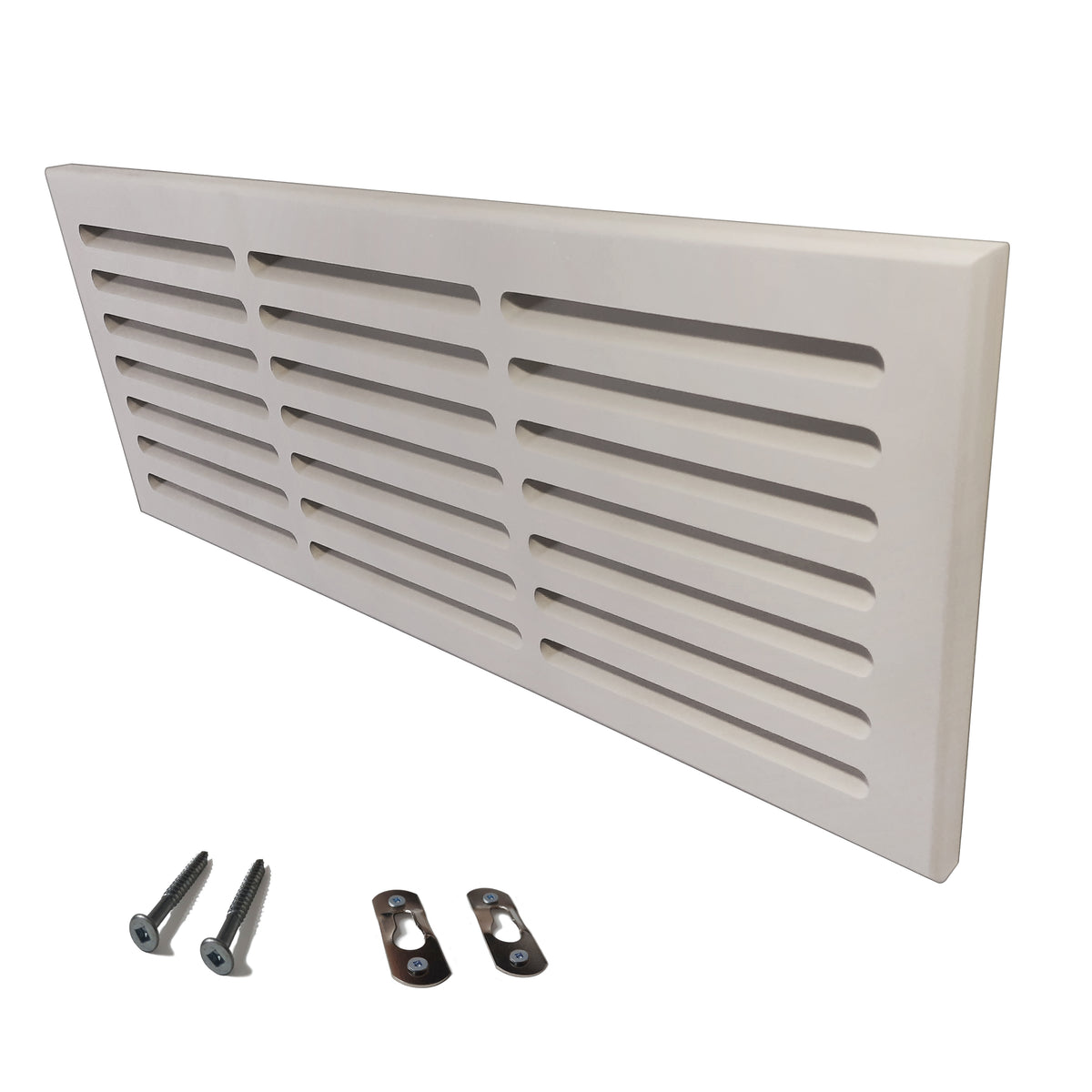 MDF Cold Air Return Vent Cover 24x8" with Install Kit | Paintable Wall Grill 26x10" Mid Wall | Svalzke