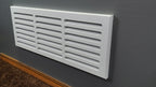 MDF Cold Air Return Vent Cover 24x8" with Install Kit | Paintable Wall Grill 26x10" Mid Wall | Svalzke
