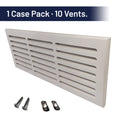 Svalzke 24 x 8" Cold Air Returns | Case Pack of 10 Vents | 3/4 x 26 x 10" Grills for Mid Wall
