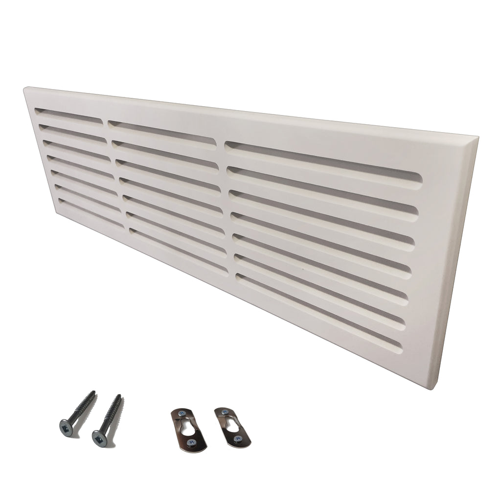 MDF Cold Air Return Vent Cover 30x8" with Install Kit | Paintable Wall Grill 32x10" Mid Wall | Svalzke