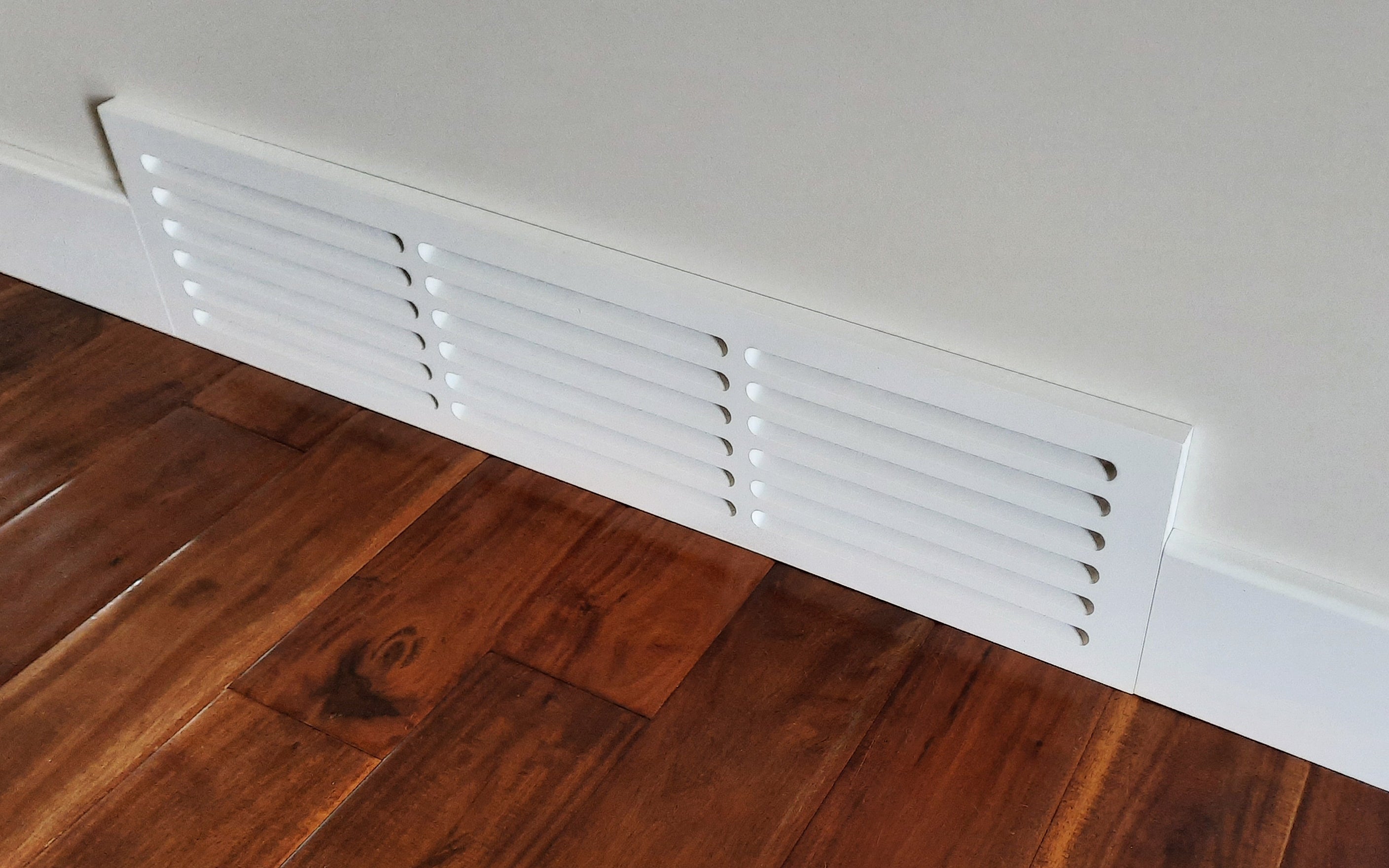 MDF Cold Air Return Vent Cover 30x6" | Paintable Wall Grill 32x8" | Snug Vent by Svalzke